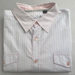 Arnold Zimberg pinstriped button down shirt